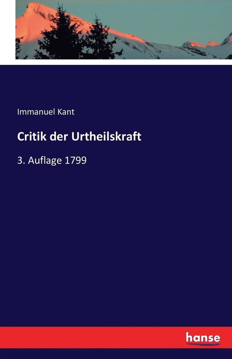 Critik der Urtheilskraft 1