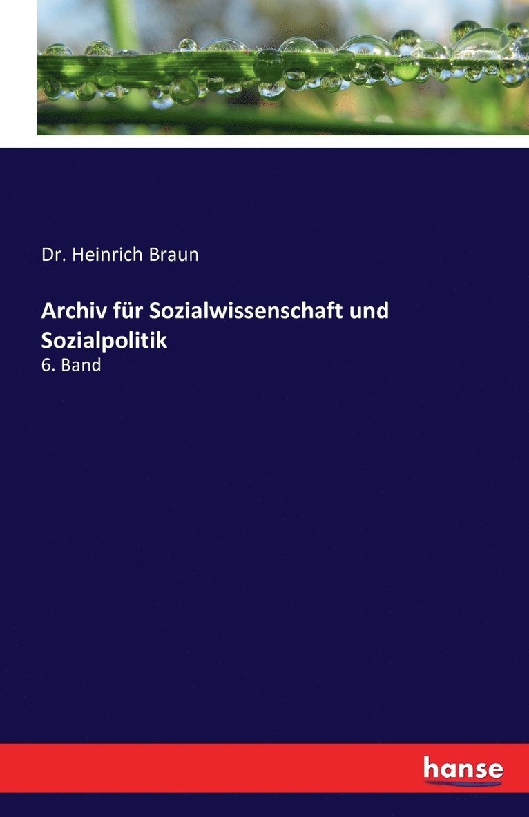 Archiv für Sozialwissenschaft und Sozialpolitik
