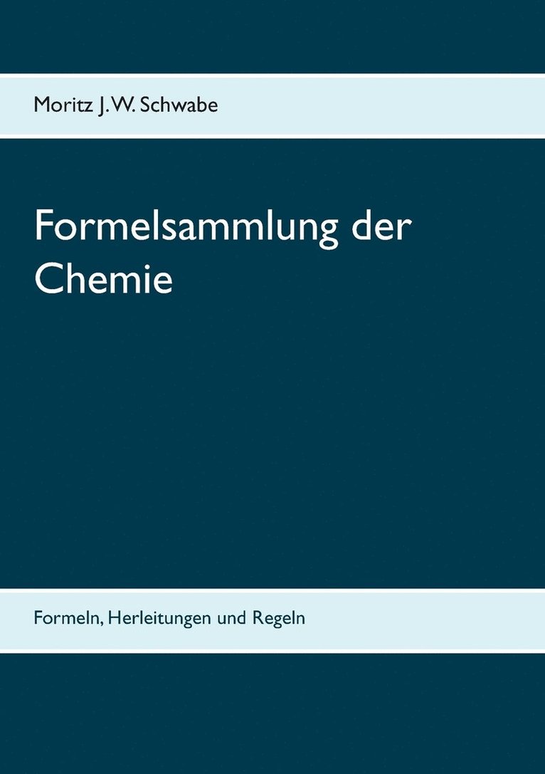 Formelsammlung der Chemie 1