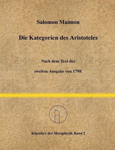 bokomslag Die Kategorien des Aristoteles