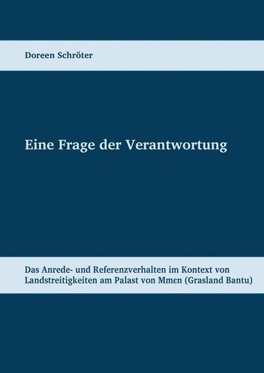 bokomslag Eine Frage der Verantwortung