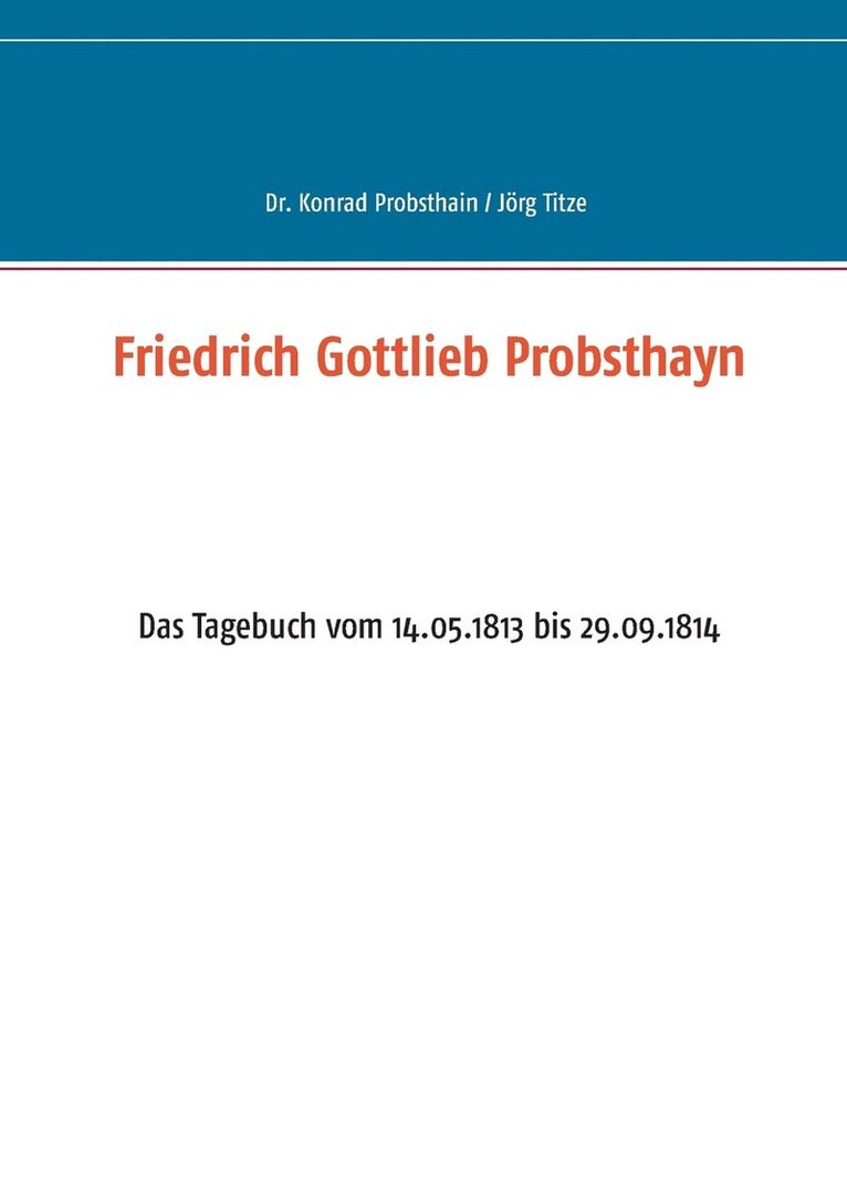 Friedrich Gottlieb Probsthayn 1