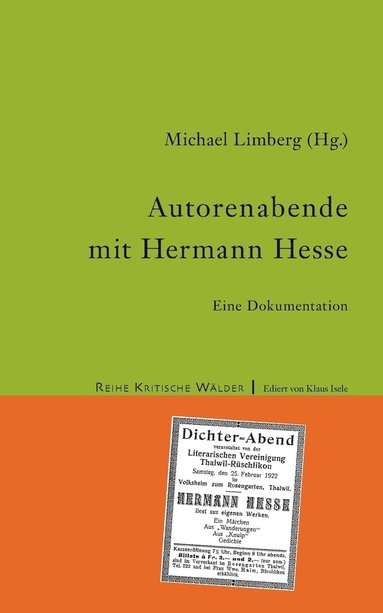 bokomslag Autorenabende mit Hermann Hesse