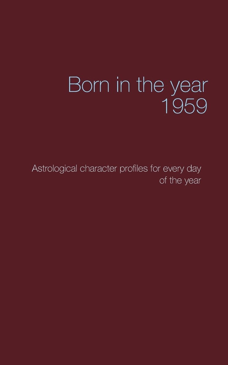 Born in the year 1959