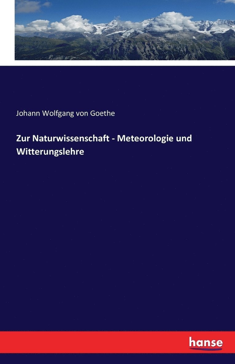 Zur Naturwissenschaft - Meteorologie und Witterungslehre 1