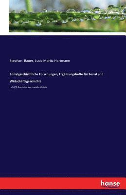 bokomslag Sozialgeschichtliche Forschungen, Ergnzungshefte fr Sozial und Wirtschaftsgeschichte