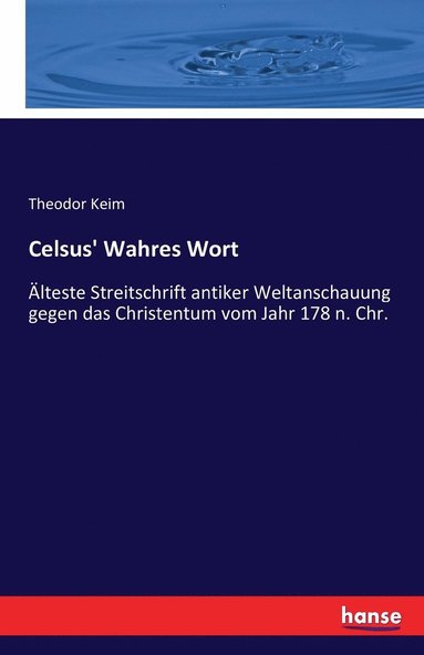 bokomslag Celsus' Wahres Wort