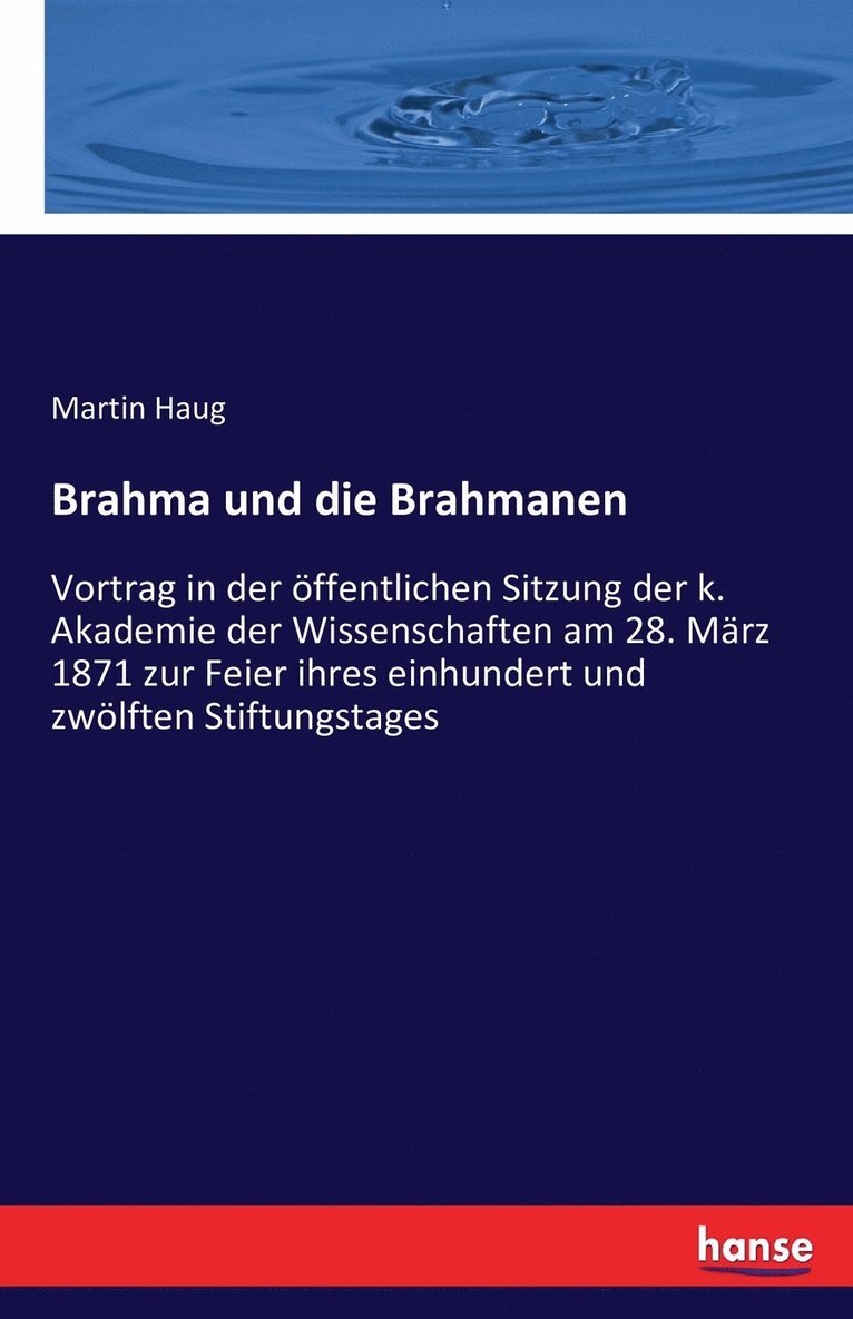 Brahma und die Brahmanen 1