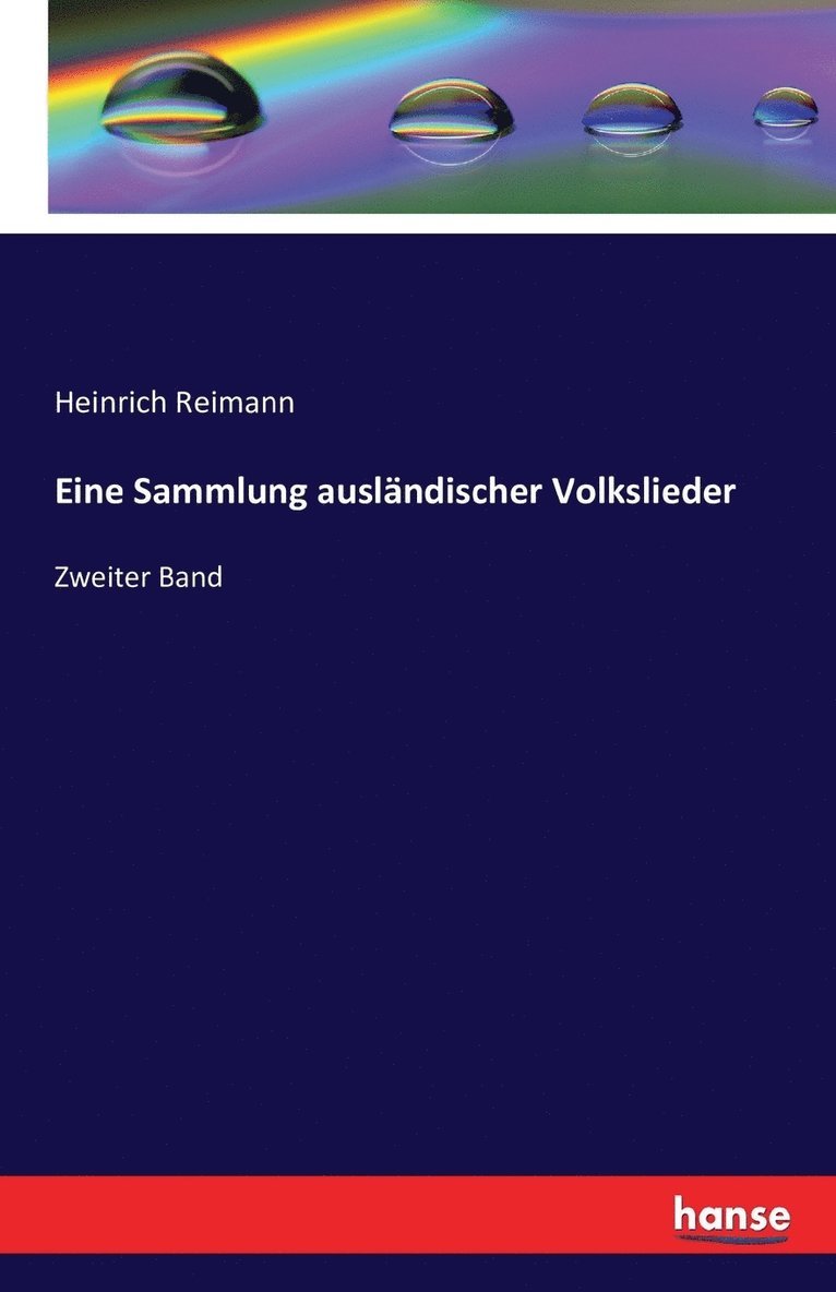 Eine Sammlung ausländischer Volkslieder