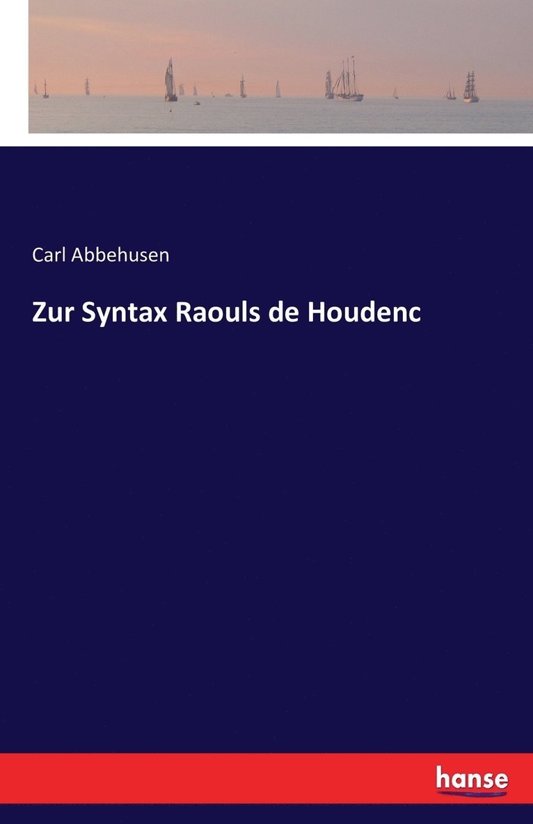 Zur Syntax Raouls de Houdenc 1