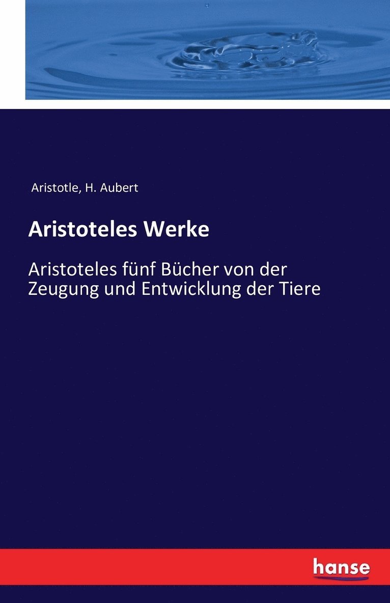 Aristoteles Werke 1