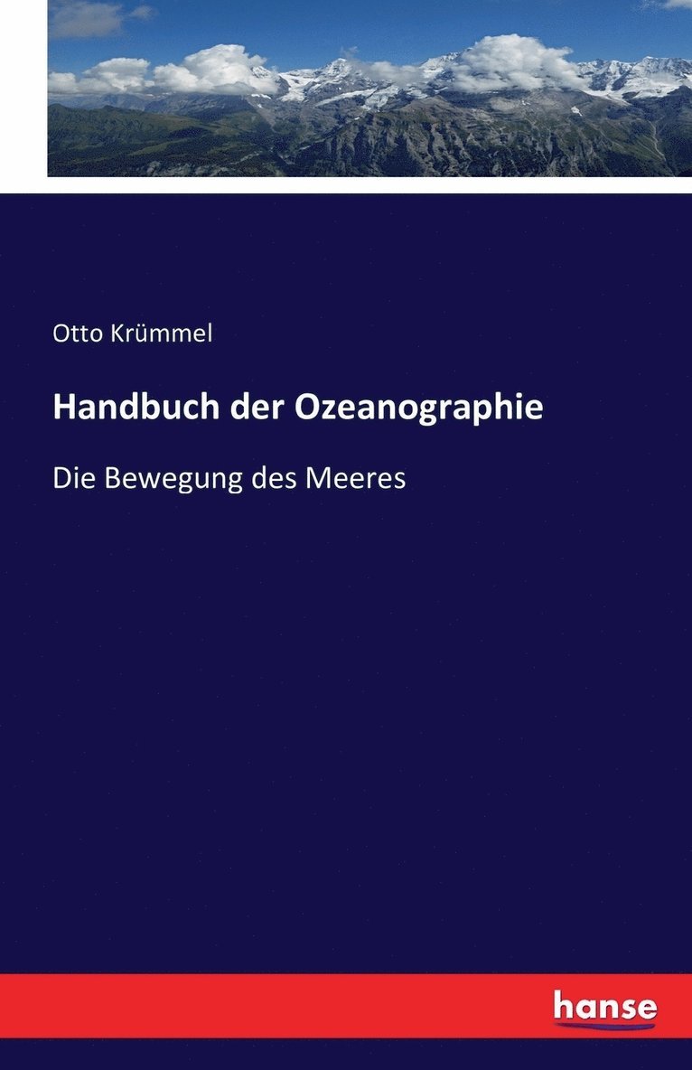 Handbuch der Ozeanographie 1