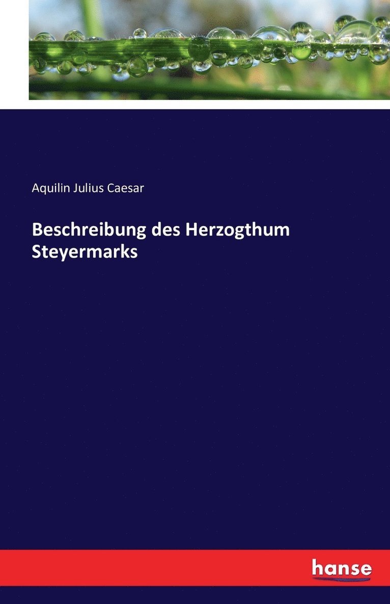 Beschreibung des Herzogthum Steyermarks 1