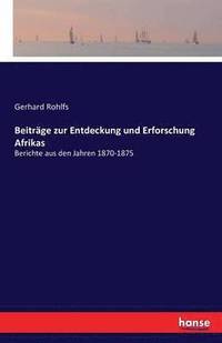 bokomslag Beiträge zur Entdeckung und Erforschung Afrikas