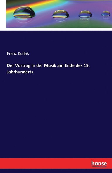 bokomslag Der Vortrag in der Musik am Ende des 19. Jahrhunderts