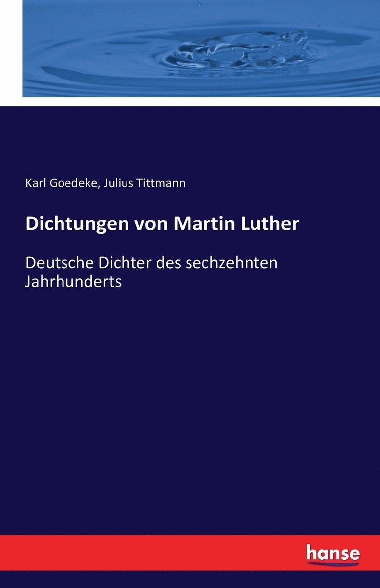 Dichtungen von Martin Luther 1