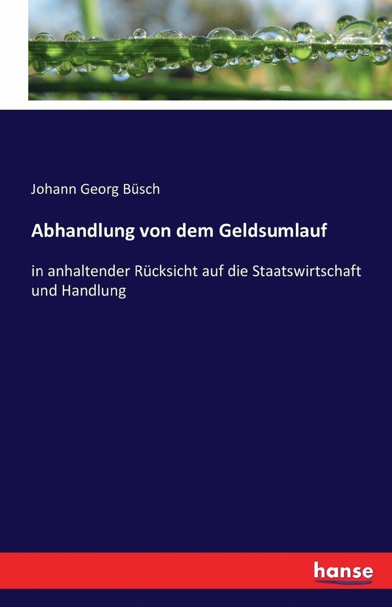 Abhandlung von dem Geldsumlauf