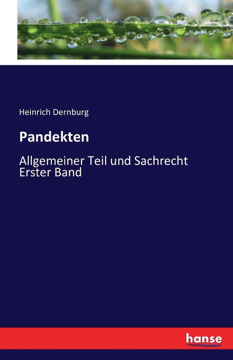 Pandekten 1