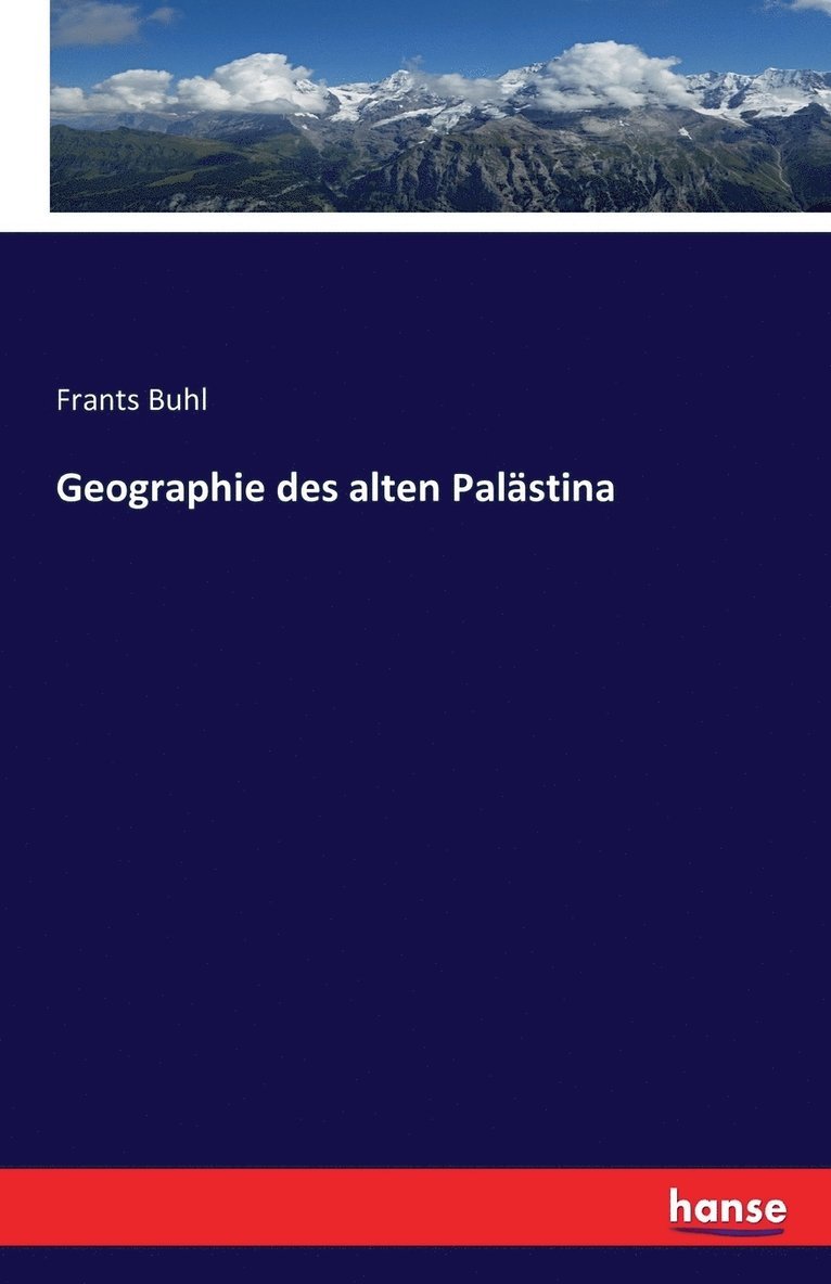 Geographie des alten Palstina 1
