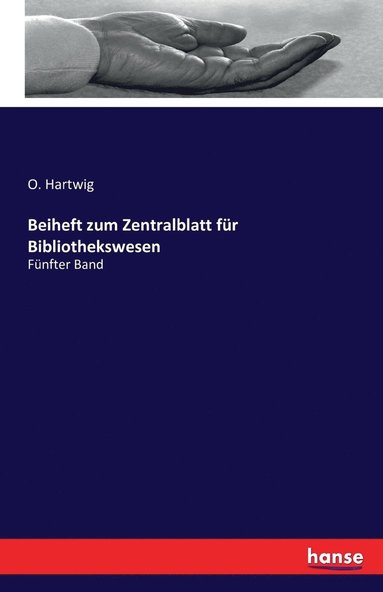 bokomslag Beiheft zum Zentralblatt fr Bibliothekswesen