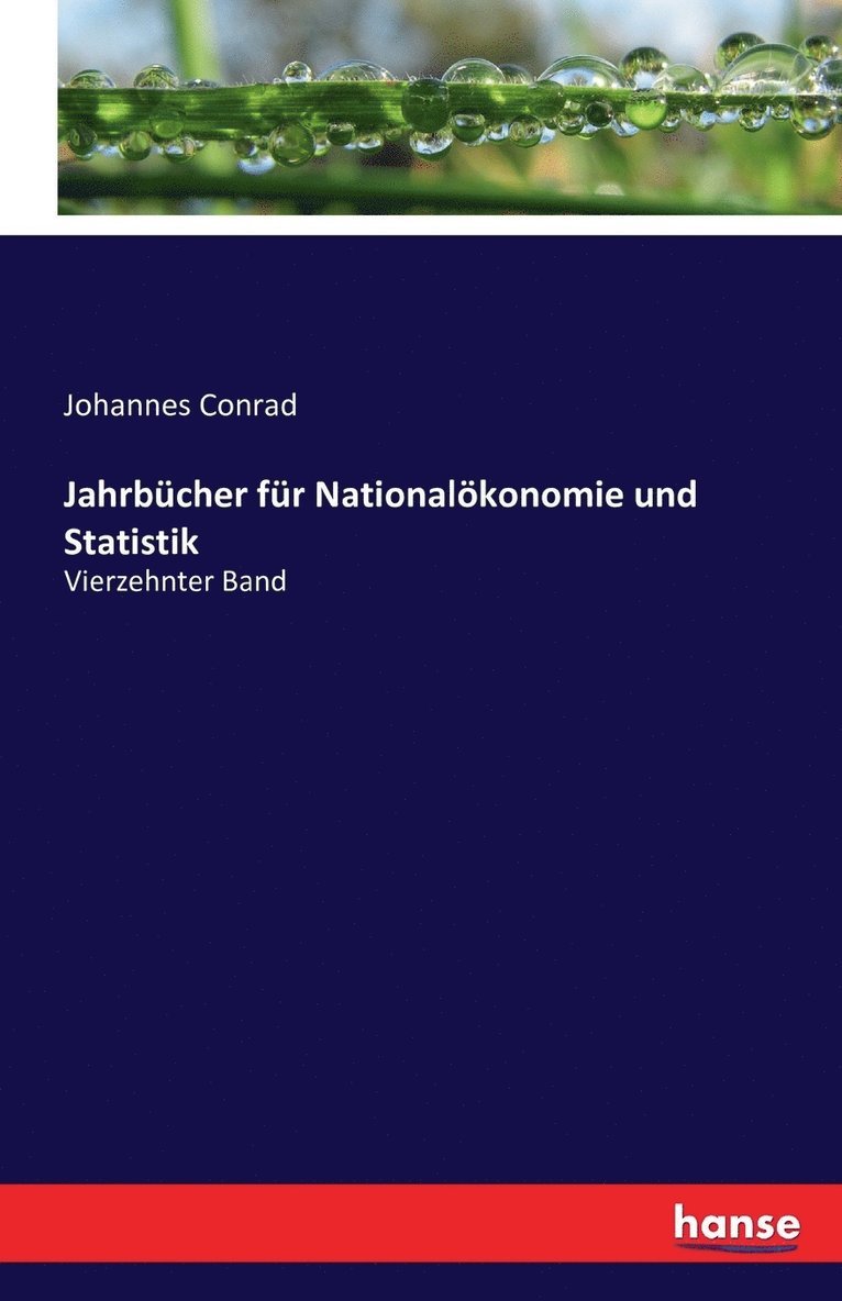 Jahrbcher fr Nationalkonomie und Statistik 1