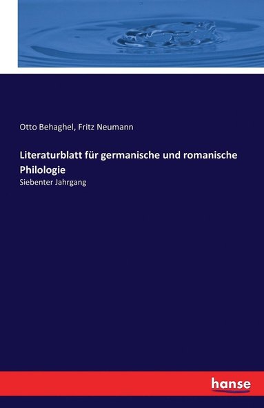 bokomslag Literaturblatt fr germanische und romanische Philologie