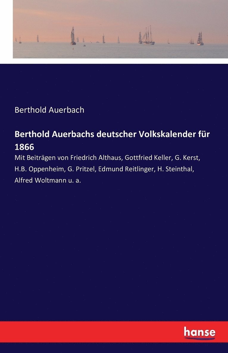 Berthold Auerbachs deutscher Volkskalender fur 1866 1