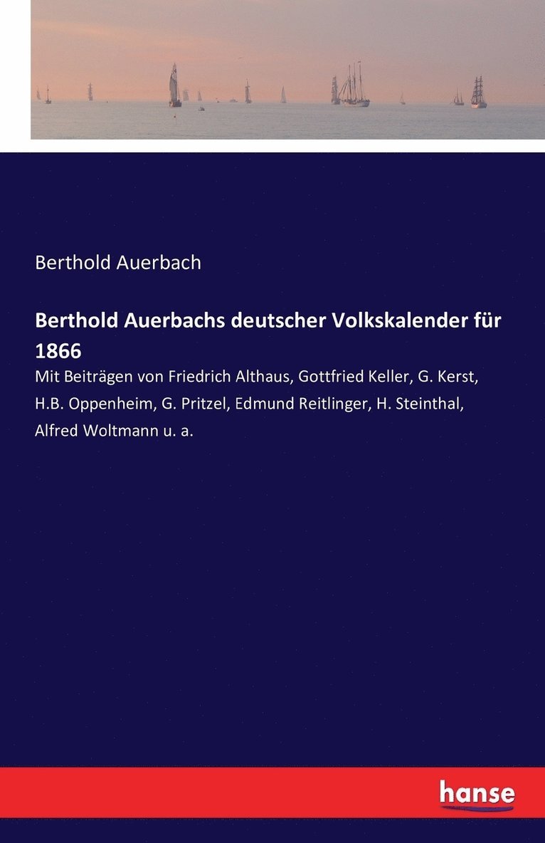 Berthold Auerbachs deutscher Volkskalender fr 1866 1