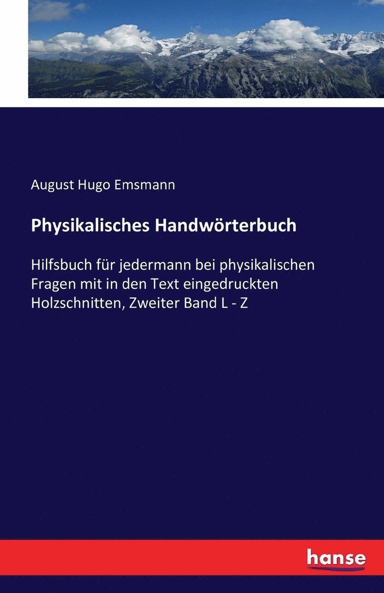 Physikalisches Handwrterbuch 1