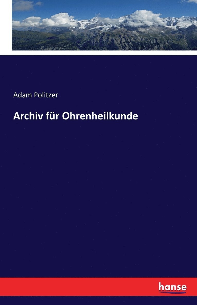 Archiv fr Ohrenheilkunde 1