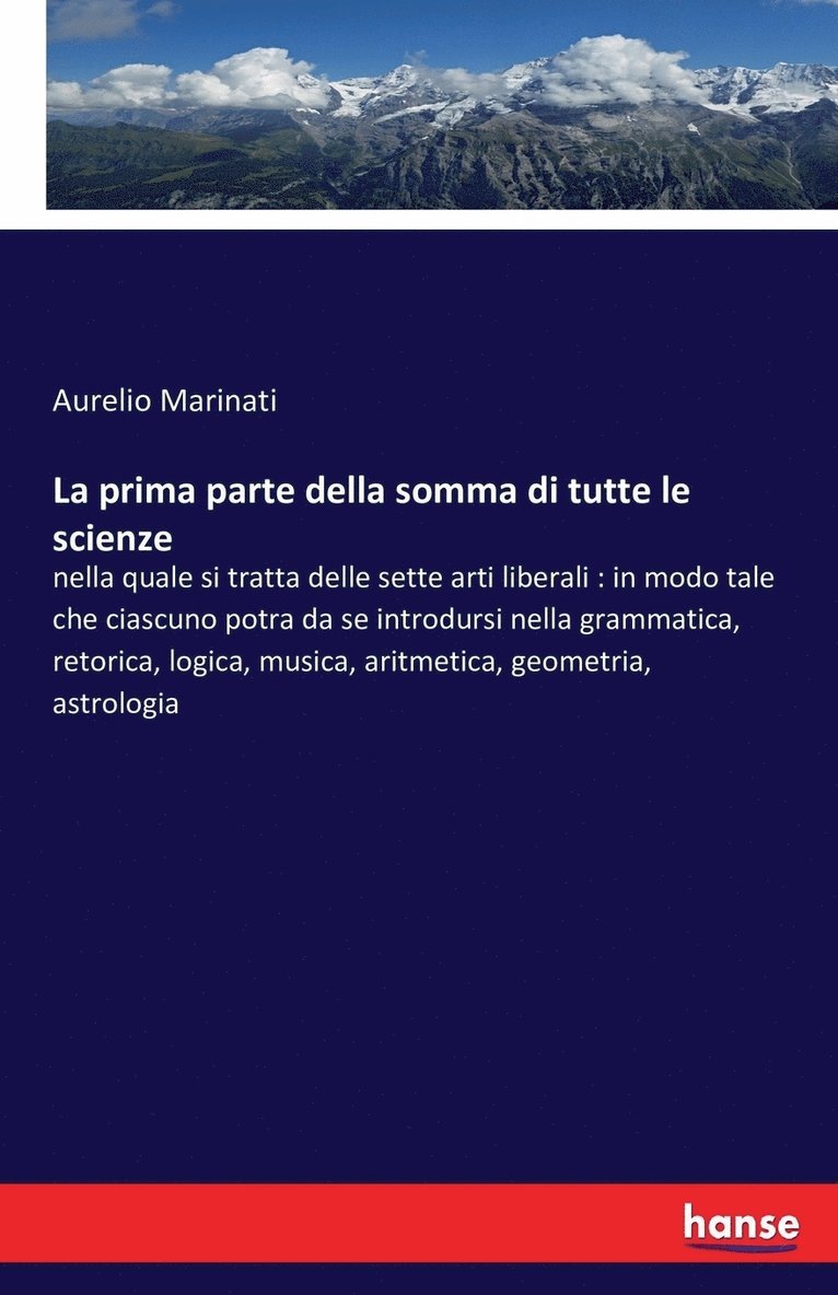 La prima parte della somma di tutte le scienze 1