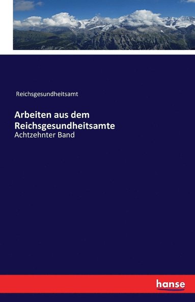 bokomslag Arbeiten aus dem Reichsgesundheitsamte