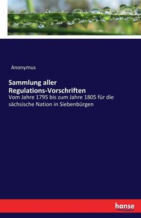 bokomslag Sammlung aller Regulations-Vorschriften