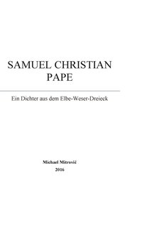 bokomslag Samuel Christian Pape