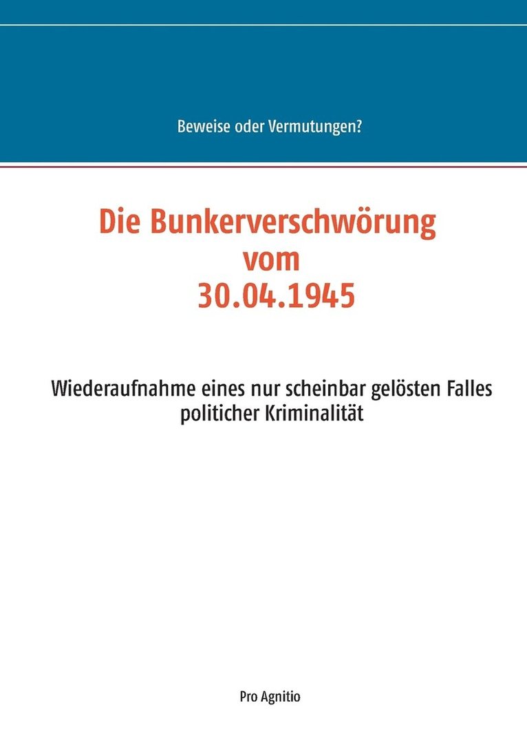 Bunkerverschwörung vom 30.04.1945