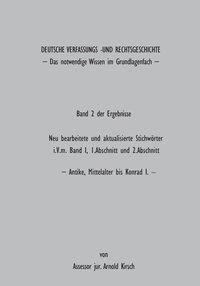 bokomslag Deutsche Verfassungs- und Rechtsgeschichte