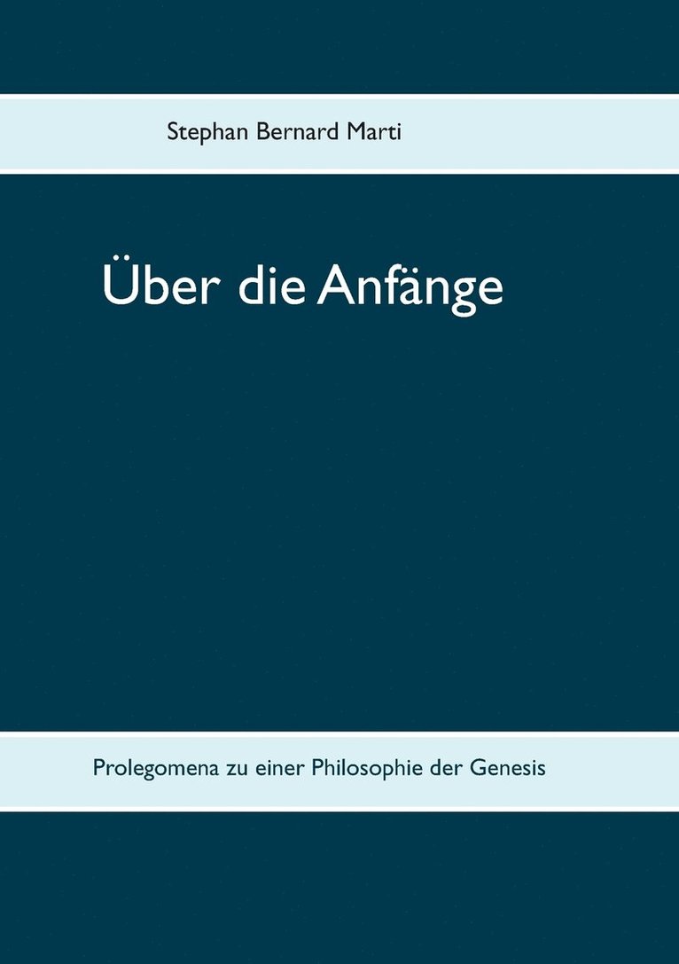 Über die Anfänge