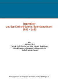 bokomslag Trauregister aus den Kirchenbüchern Südniedersachsens 1801 - 1850