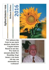 bokomslag Aphorismen von Helmut Drws 2016