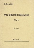 bokomslag H.Dv. 476/1 Das allgemeine Heergerät - Fahrzeuge - Vom 22.5.1936
