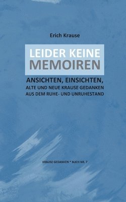 bokomslag Leider Keine Memoiren