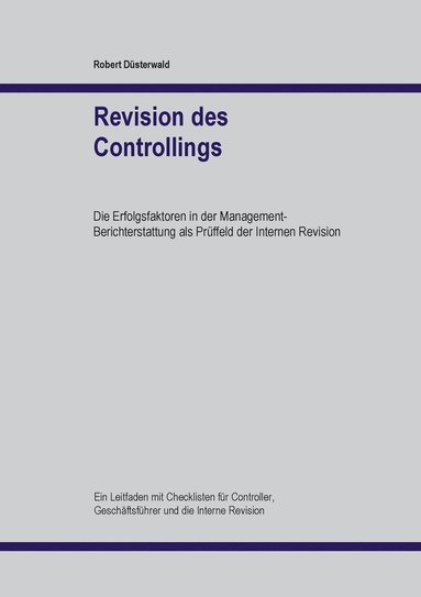 bokomslag Revision des Controllings