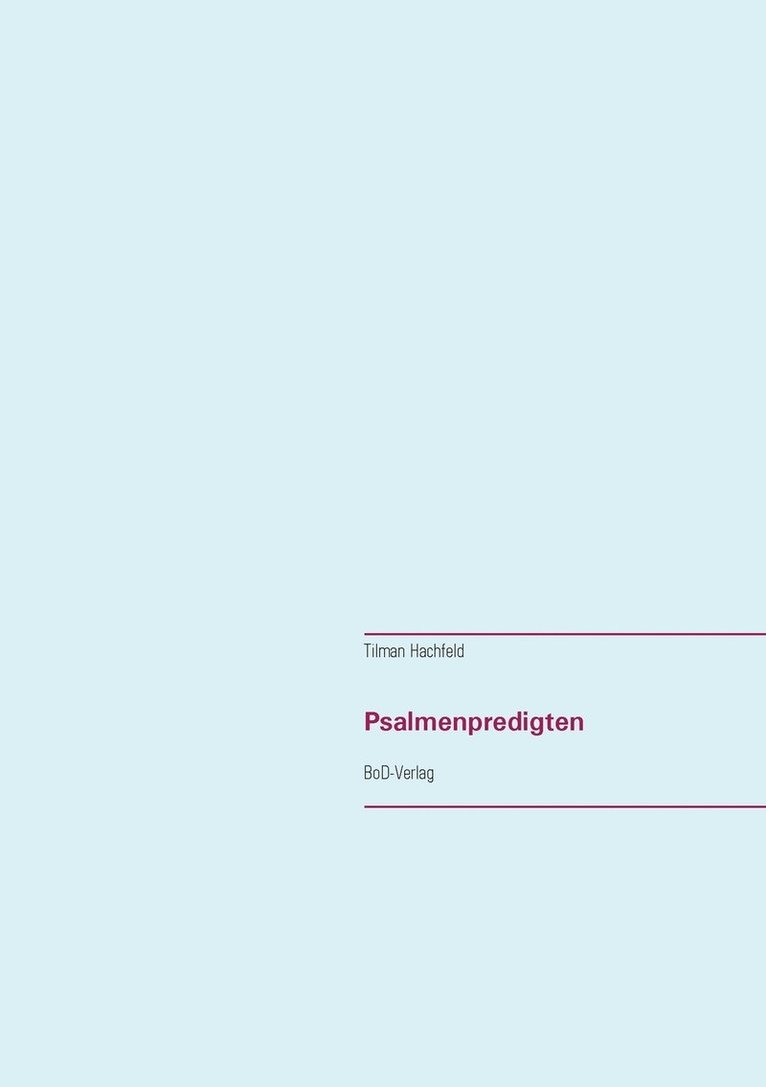 Psalmenpredigten 1