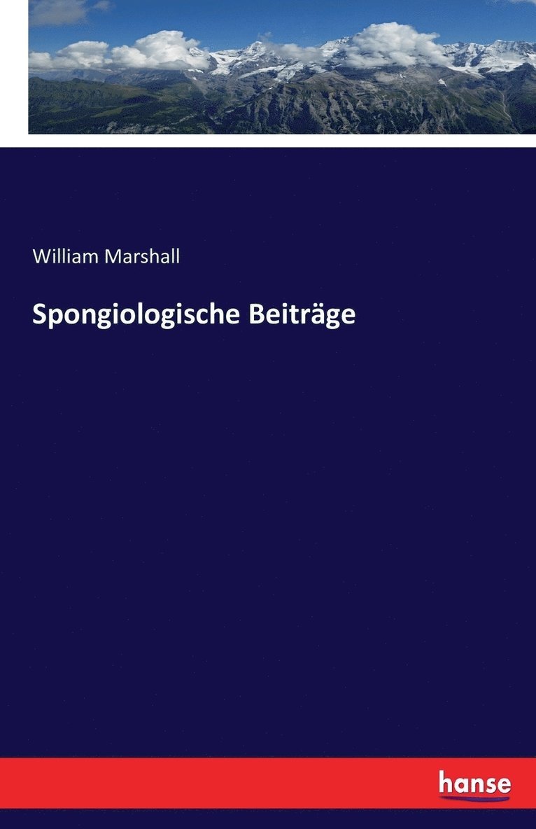 Spongiologische Beitrge 1