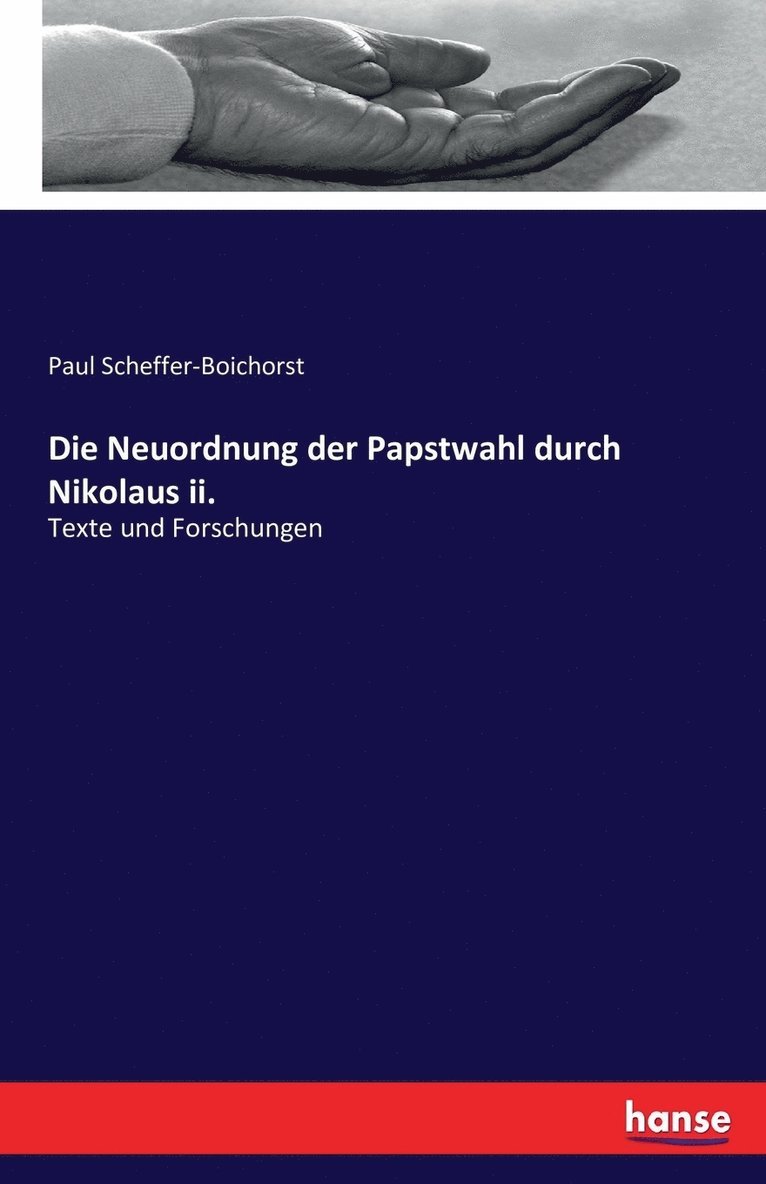 Neuordnung der Papstwahl durch Nikolaus ii. 1