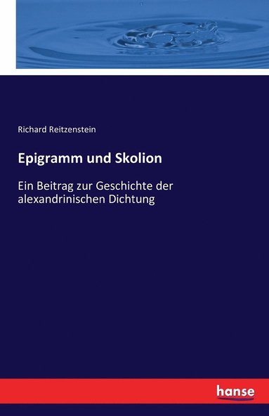 bokomslag Epigramm und Skolion