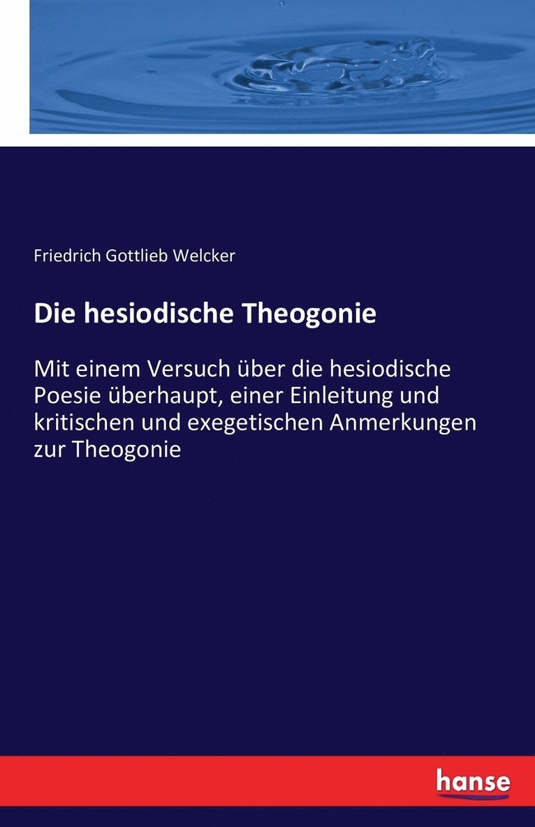 Die hesiodische Theogonie 1