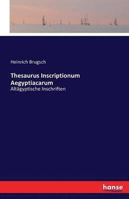 bokomslag Thesaurus Inscriptionum Aegyptiacarum