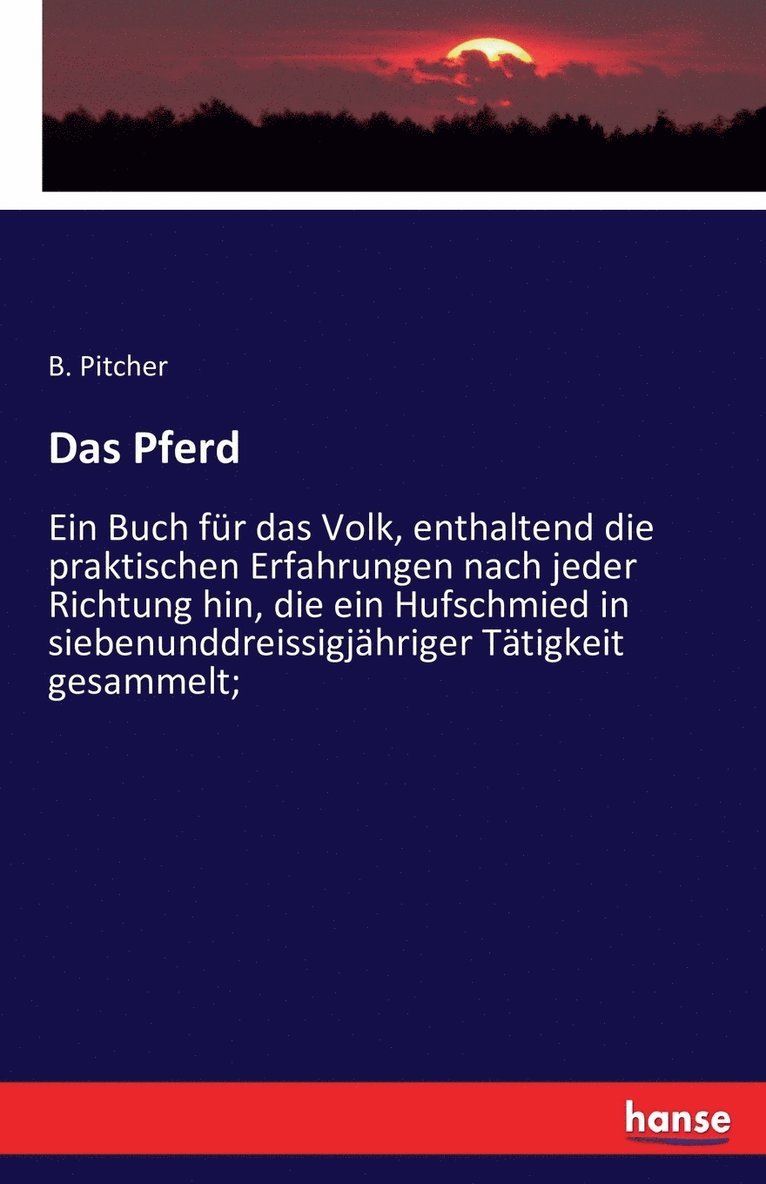 B Pitcher, B. Pitcher - Das Pferd, Häftad