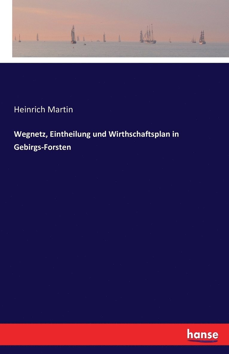 Wegnetz, Eintheilung und Wirthschaftsplan in Gebirgs-Forsten 1